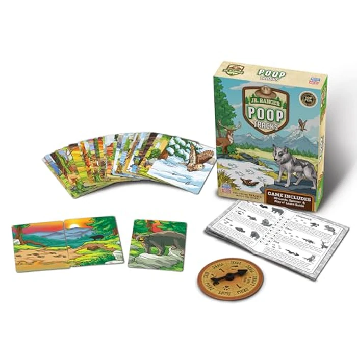 Masterpieces Jr Ranger Poop Tracks Card Game, Ages 6+, 2-6 Players, Medium by Masterpieces - Used - Good condition