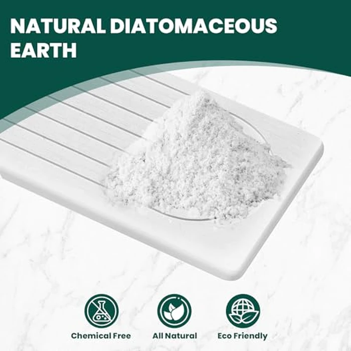 Beekfect 23.6" Stone Kitchen Sink Splash Guard, Instant Dry Diatomaceous Earth Faucet Mat for Kitchen Bathroom Sink Countertop, Behind The Faucet Super Absorbent Stone Sink Tray, Rectangle, White by Beekfect - Image 3
