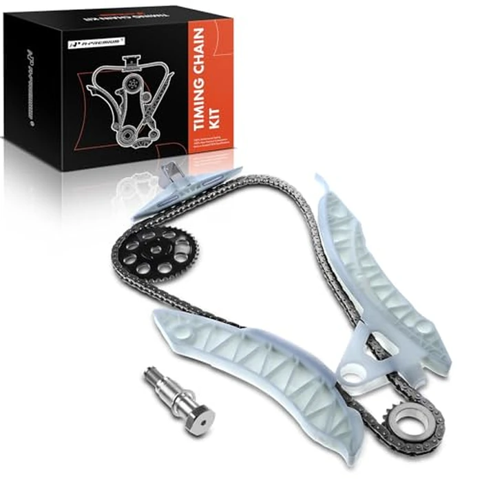 A-Premium Engine Timing Chain Kit W/Tensioner & More [fits DOHC, 4Cyl 1.6L] Compatible with Mini Cooper [R56 Series] 2007-2012, Turbo, Replace# 11314609483, 11317534833, 11317516088, 11217534654 by A-premium - Used - Like New condition - CA$72.41
