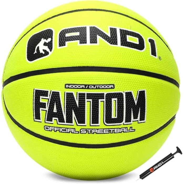AND1 Fantom Rubber Basketball: Official Regulation Size 7 (29.5 inches) - Deep Channel Construction Streetball, Made for Indoor Outdoor Basketball Games by AND1 - Used - Like New condition - US$28.49