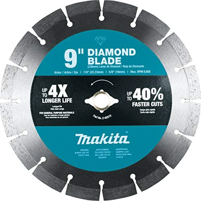 Makita E-02515 9" Diamond Blade, Segmented, General Purpose by Makita - Used - Like New condition