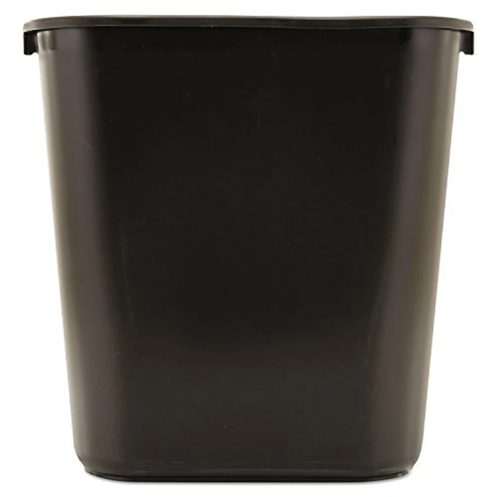 Rubbermaid Commercial Products Resin Wastebasket/Trash Can, 7-Gallon/28-Quart, Black, Plastic, for Bedroom/Bathroom/Office, Fits Under Desk/Sink/Cabinet by Rubbermaid Commercial Products - Image 1