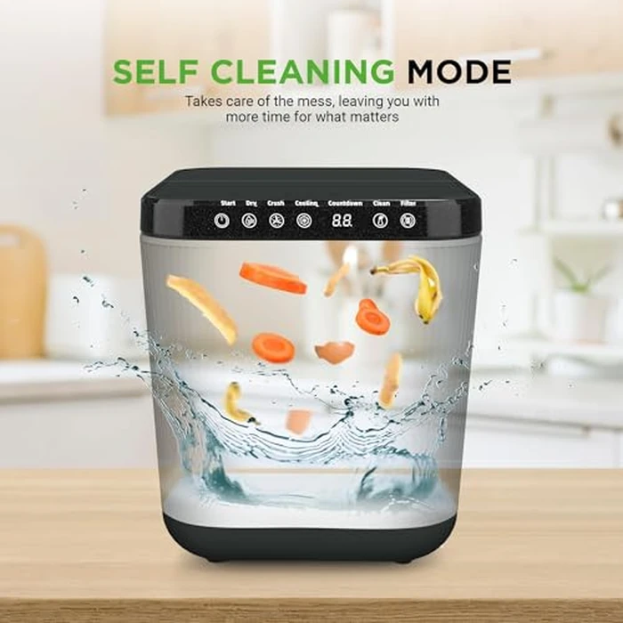 NutriChef Electric Kitchen Compost Bin - Odorless Countertop Food Scrap Recycler with Dry, Crush & Cool Functions for Eco-Friendly Homes by Nutrichef - Image 3