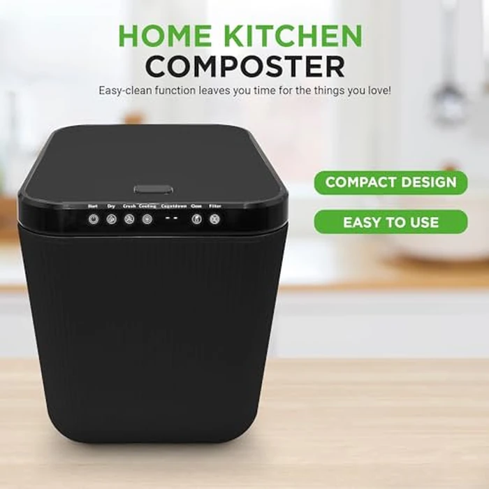 NutriChef Electric Kitchen Compost Bin - Odorless Countertop Food Scrap Recycler with Dry, Crush & Cool Functions for Eco-Friendly Homes by Nutrichef - Image 6