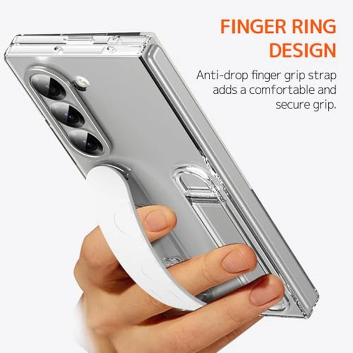 NINKI Compatible for Samsung Galaxy Z Fold 6 Phone Case with Strap,Shockproof Wrist Strap Cover Phone Case for Galaxy Z Fold 6 5G Case with Stand,Samsung Z Fold 6 Case with Screen Protector Clear by NINKI - Image 3