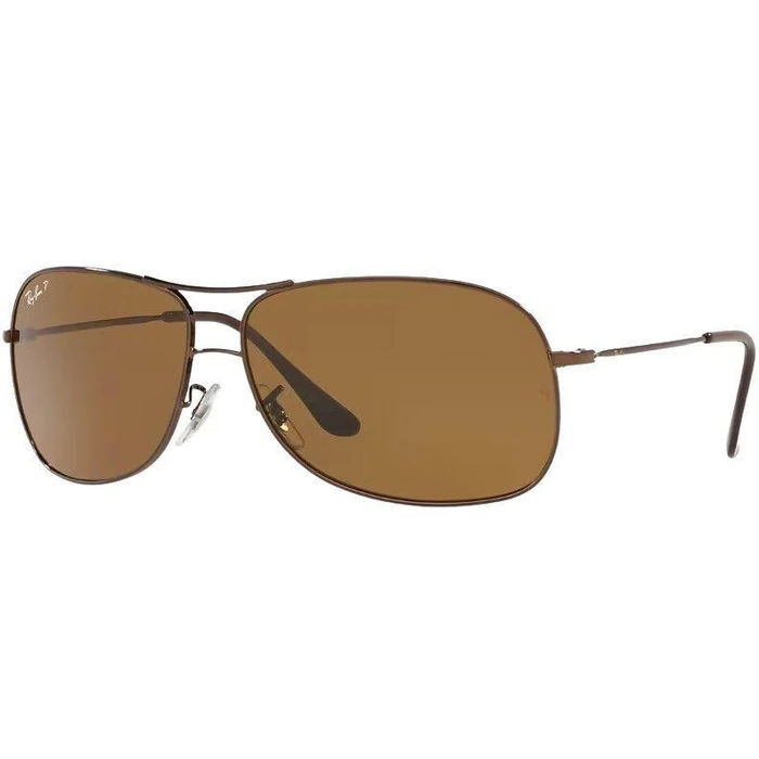 Ray-Ban Metal Aviator Sunglasses Frame RB3267 - Polished Brown/ Lenses Brown by Ray-Ban - Image 2