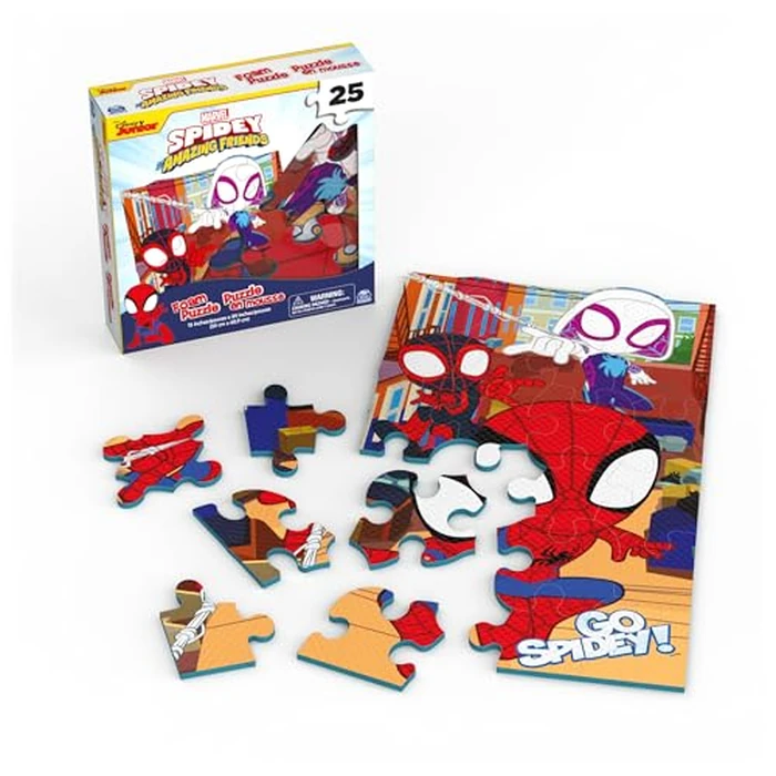 Spin Master Games, Marvel Spidey and His Amazing Friends Puzzles, Squishy Foam Puzzle, 25 Pieces, Spiderman Toys, for Ages 4 & Up by Spin Master Games - Image 3