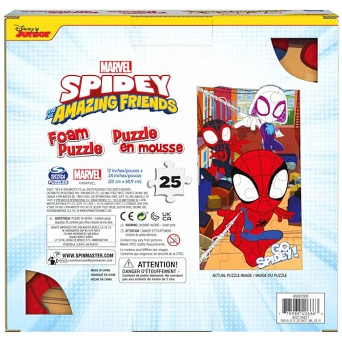 Spin Master Games, Marvel Spidey and His Amazing Friends Puzzles, Squishy Foam Puzzle, 25 Pieces, Spiderman Toys, for Ages 4 & Up by Spin Master Games - Image 4