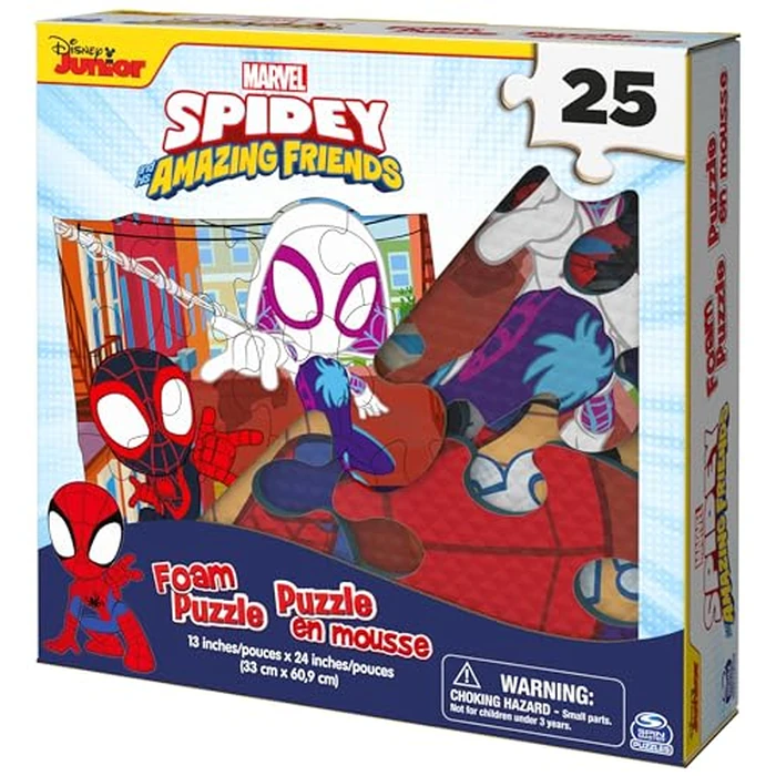 Spin Master Games, Marvel Spidey and His Amazing Friends Puzzles, Squishy Foam Puzzle, 25 Pieces, Spiderman Toys, for Ages 4 & Up by Spin Master Games - Image 5