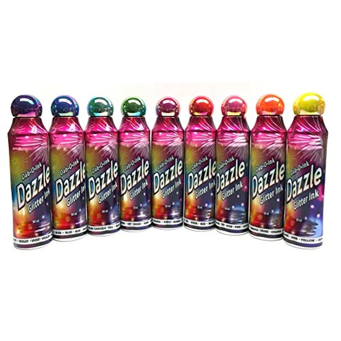 Dazzle Glitter Bingo Dauber/Dabber Ink 12-Pack - Mixed Colors by Dab-O-Ink - Used - Like New condition - US$19.24