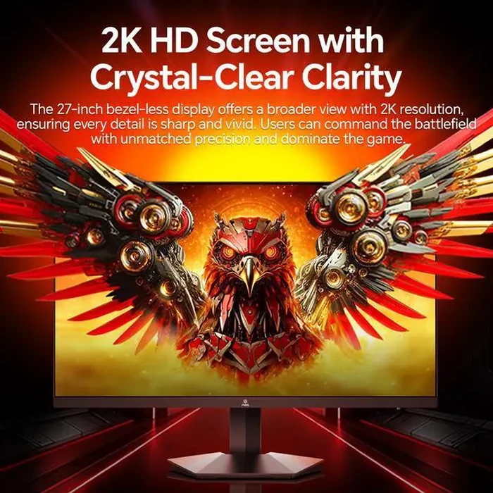 ABS 27" QHD 2K 1440P 180Hz Fast IPS with AMD FreeSync (AMD Adaptive Sync) 1ms HDR400, DCI-P3 95% Gaming Computer Monitor GQ271NE by ABS - Image 6