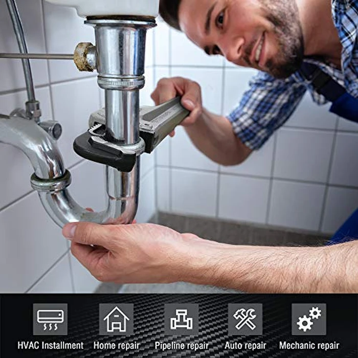 DURATECH 10-inch Heavy Duty Aluminum Straight Pipe Wrench, Adjustable Plumbing Wrench, Drop Forged, Exceed GGG standard by DURATECH - Image 6