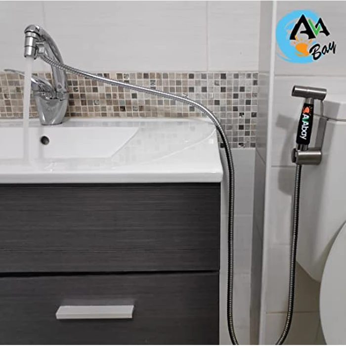 AVAbay(R) Basin Faucet Handheld Bidet Sprayer Toilet Bidet Bracket for Hot and Cold Water I Long 80 Inch Hose Perfect for Female Hygiene, Cloth Diapers, Bathroom Toilet Cleaning by AVAbay - Image 2