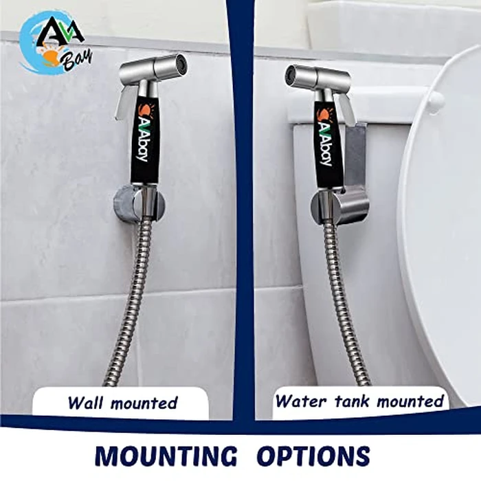 AVAbay(R) Basin Faucet Handheld Bidet Sprayer Toilet Bidet Bracket for Hot and Cold Water I Long 80 Inch Hose Perfect for Female Hygiene, Cloth Diapers, Bathroom Toilet Cleaning by AVAbay - Image 6