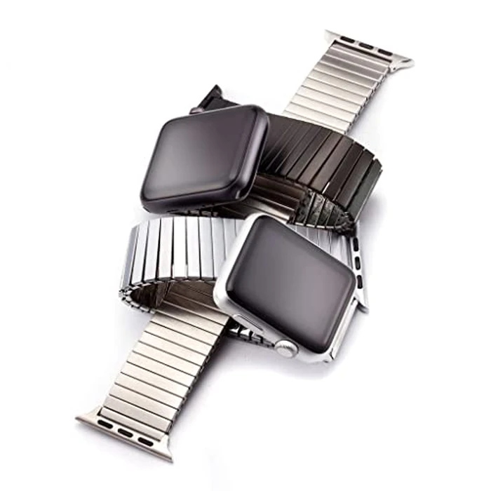 Speidel Twist-O-Flex Expansion band in Brushed Steel compatible for use with the 42/44/45 Apple Watch Series 1, 2, 3, 4,5, 6, 7, 8, 9 in Size 18 by Speidel - Image 3