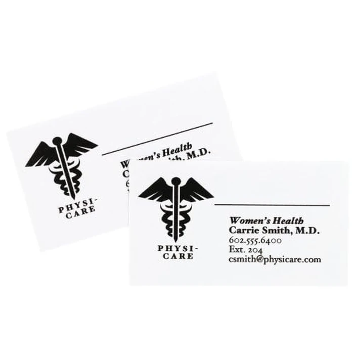 Avery Printable Business Cards with Clean Edge and Sure Feed Technology, 2" x 3.5", Double Sided Printing, Matte White Cardstock, for Laser/Inkjet Printer 200 Blank Cards, (55871) by Avery - Image 5