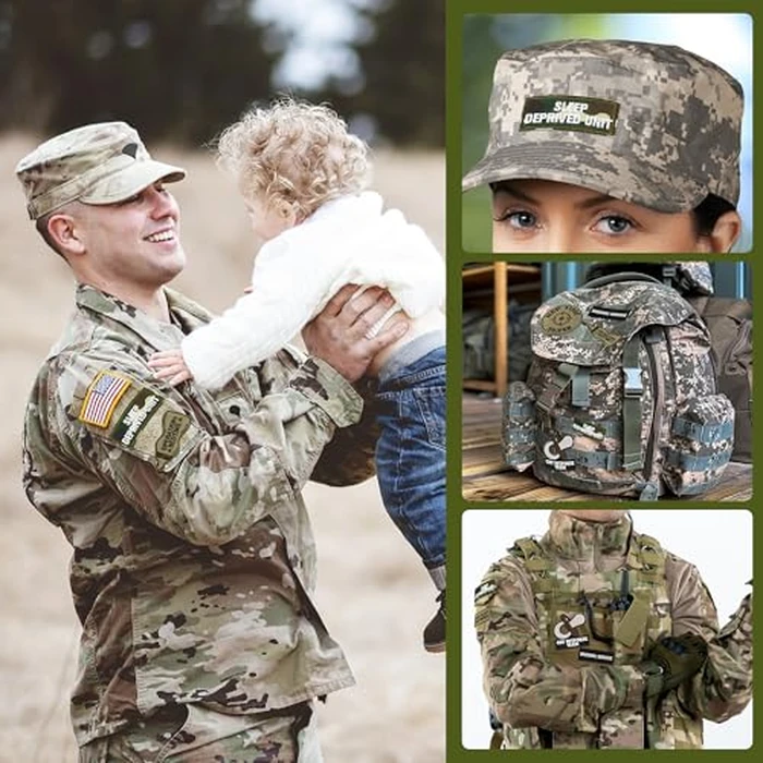 7Pcs Funny Daddy Mommy Tactical Patches with Hook and Loop Cute Pacifier Bottle Sew on Embroidered Applique Repair Emblem Patch Mother's Day Father's Day DIY Crafts Gift for Diaper Bags Lunch Bags Hat by Kirako - Image 6
