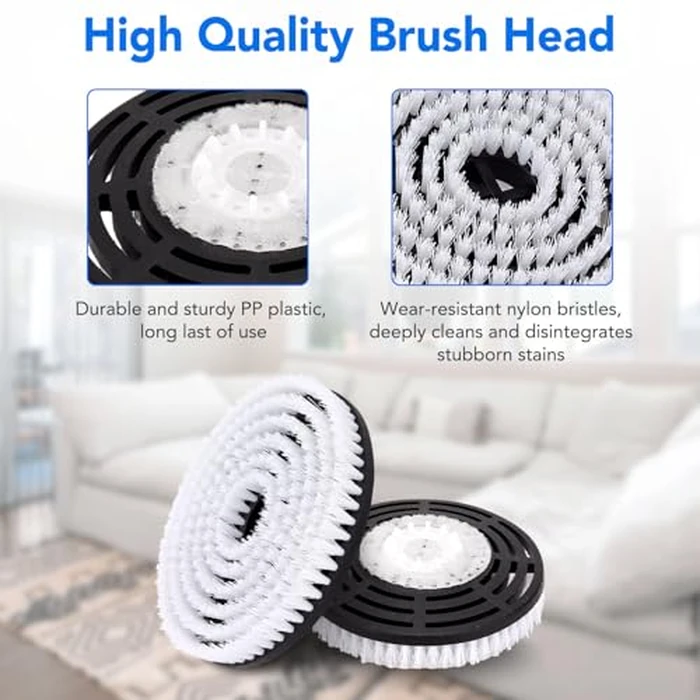S7000 Upgraded Scrub and Steam Mop Brush Heads for Shark Steam Mop S7001, S8201, S7201, S7000AMZ, S8001, S7001TGT, S7005, S7020, etc - Replacement Mop Head for Deep Cleaning Hard Floors (White) by Sgizoku - Image 4