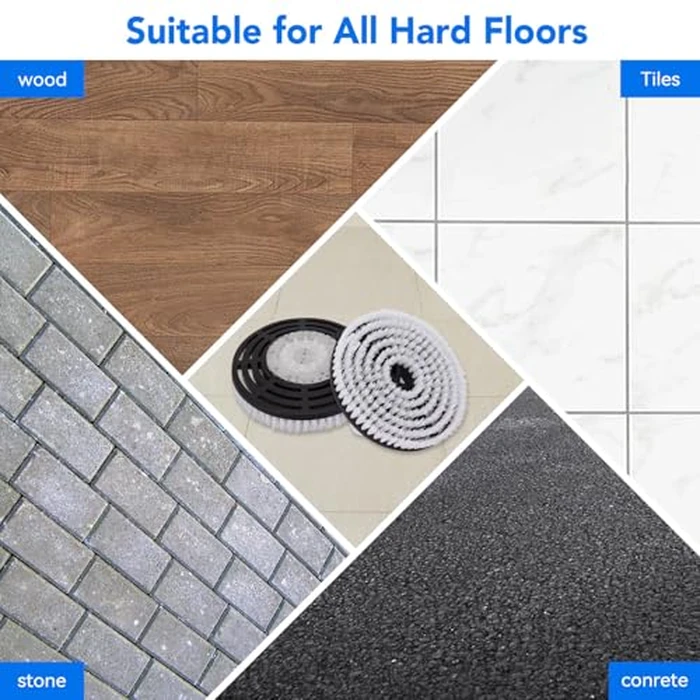 S7000 Upgraded Scrub and Steam Mop Brush Heads for Shark Steam Mop S7001, S8201, S7201, S7000AMZ, S8001, S7001TGT, S7005, S7020, etc - Replacement Mop Head for Deep Cleaning Hard Floors (White) by Sgizoku - Image 6