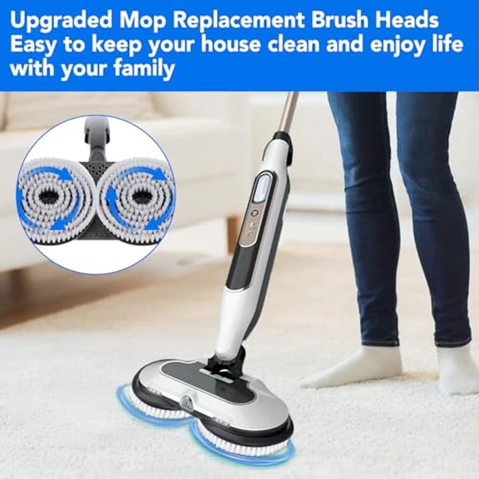 S7000 Upgraded Scrub and Steam Mop Brush Heads for Shark Steam Mop S7001, S8201, S7201, S7000AMZ, S8001, S7001TGT, S7005, S7020, etc - Replacement Mop Head for Deep Cleaning Hard Floors (White) by Sgizoku - Image 7