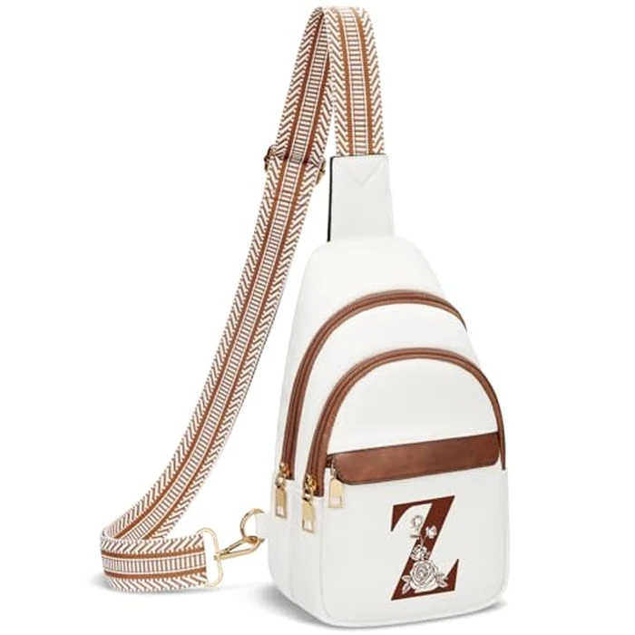 CLOUDWINGS Mothers Day Gift for Women Crossbody Bags Sling Bag Fanny Packs for Women with Initial Letter Chest Bag for Travel, Z by CLOUDWINGS - Used - Very Good condition - US$12.50
