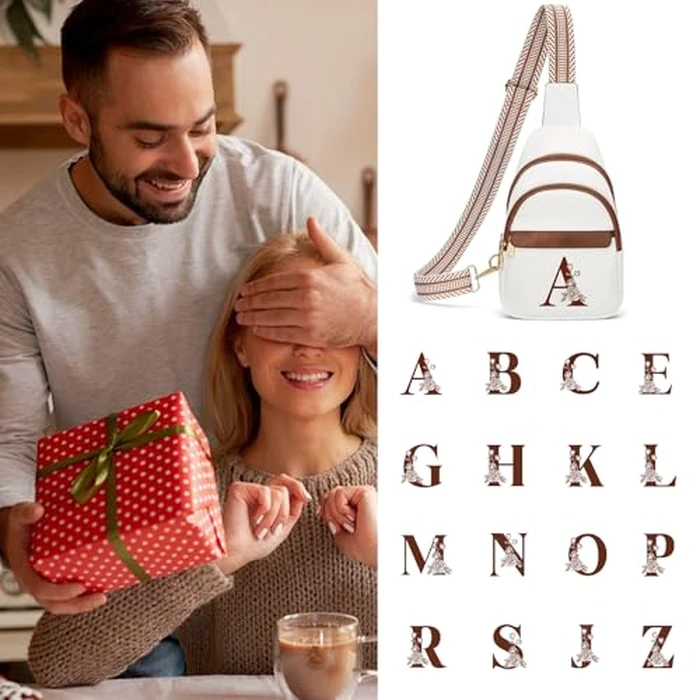 CLOUDWINGS Mothers Day Gift for Women Crossbody Bags Sling Bag Fanny Packs for Women with Initial Letter Chest Bag for Travel, Z by CLOUDWINGS - Image 2