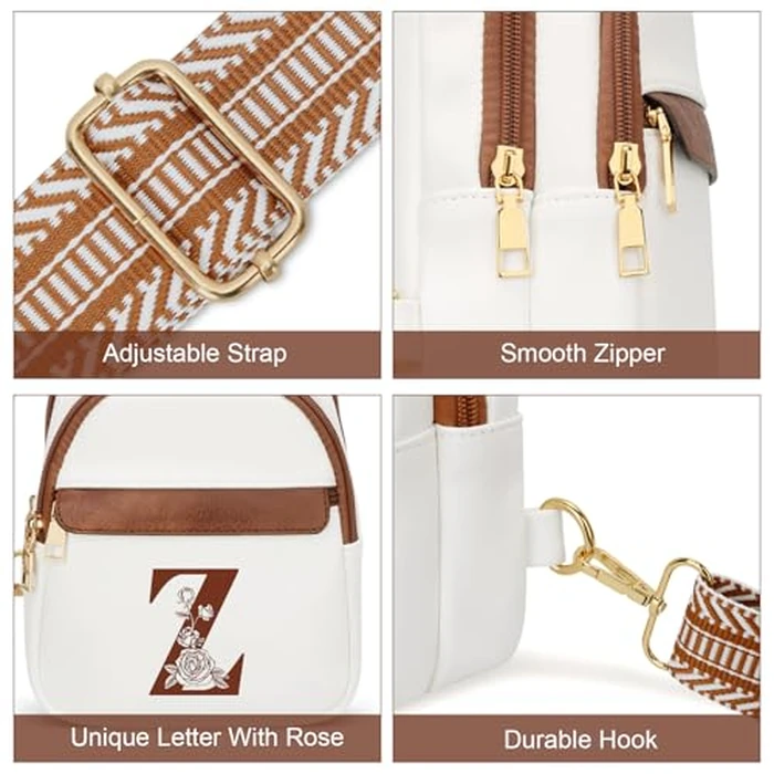 CLOUDWINGS Mothers Day Gift for Women Crossbody Bags Sling Bag Fanny Packs for Women with Initial Letter Chest Bag for Travel, Z by CLOUDWINGS - Image 7