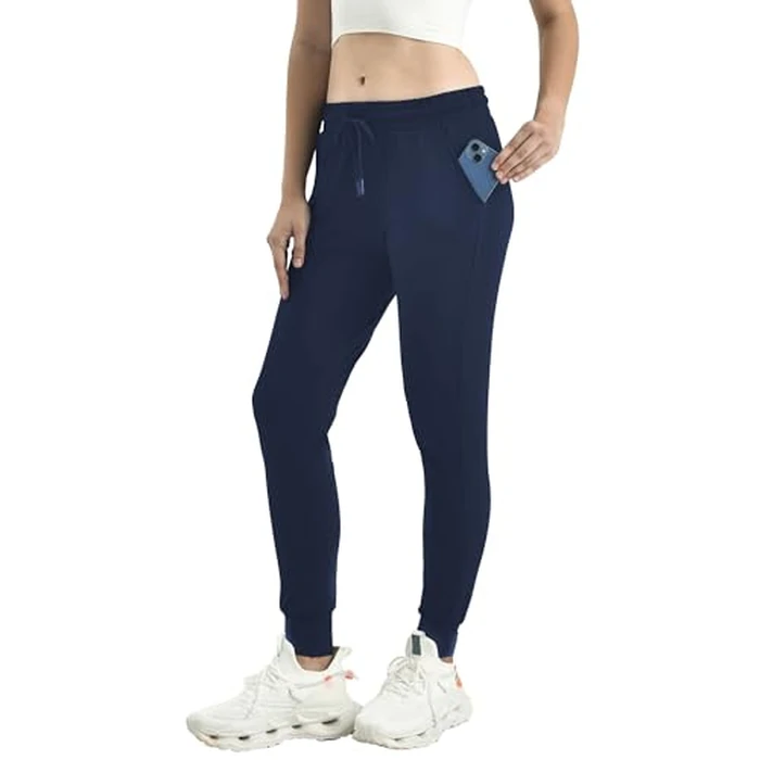 Ipletix Joggers for Women with Pockets,Womens Drawstring Lightweight Yoga Sweatpants for Lounging Workout Running Navy S by Ipletix - Image 2