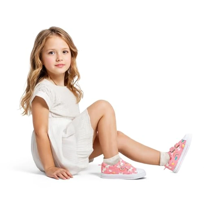 K KomForme Toddler Sneakers for Boys and Girls Dual Hook and Loops Sneakers Baby Canvas Shoes by K KomForme - Image 2