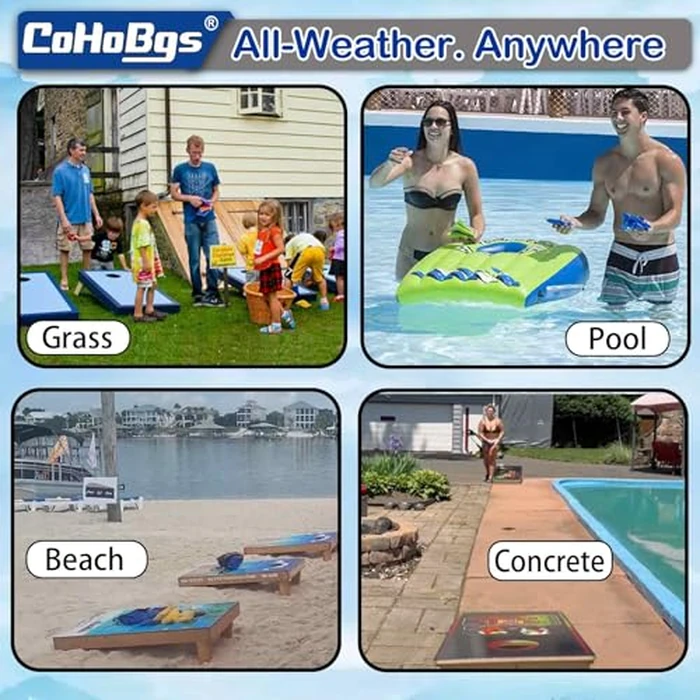 CoHoBgs Dual Sided Cornhole Bags, Professional Regulation Corn Hole Bags Set of 8, All Weather Cornhole Corn Hole Bean Bags Includes Carry Case by CoHoBgs - Image 4