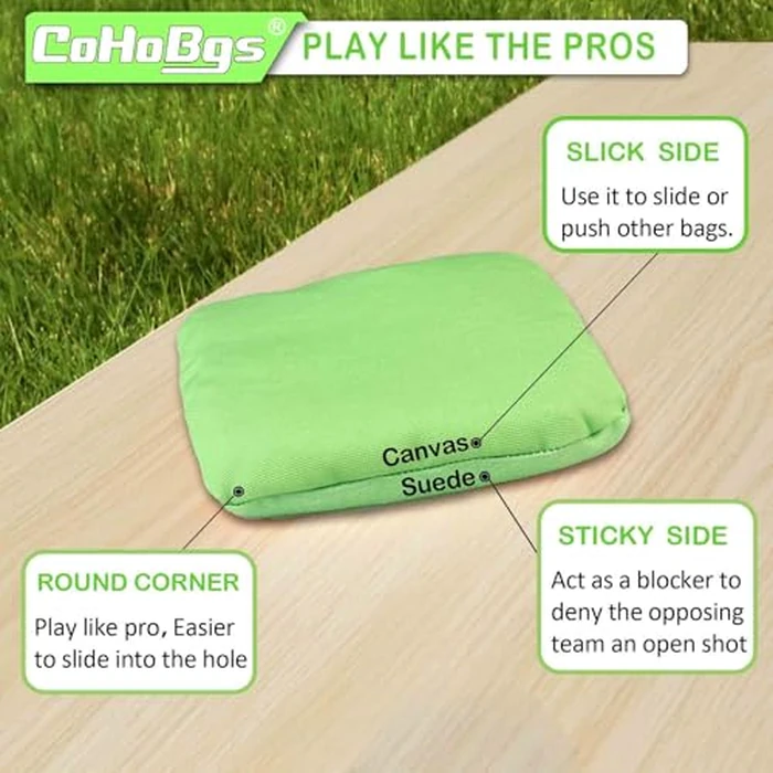 CoHoBgs Dual Sided Cornhole Bags, Professional Regulation Corn Hole Bags Set of 8, All Weather Cornhole Corn Hole Bean Bags Includes Carry Case by CoHoBgs - Image 7