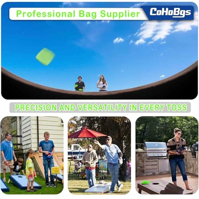 CoHoBgs Dual Sided Cornhole Bags, Professional Regulation Corn Hole Bags Set of 8, All Weather Cornhole Corn Hole Bean Bags Includes Carry Case by CoHoBgs - Image 8