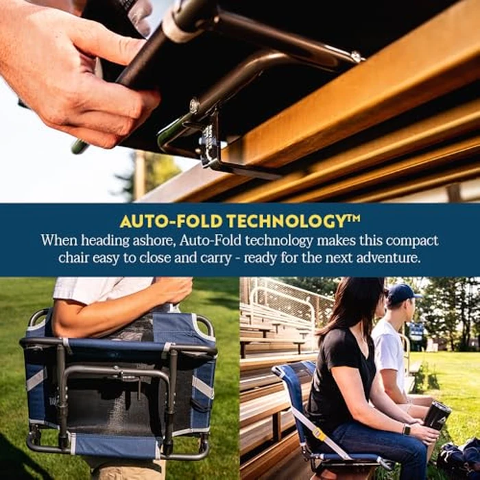 GCI Outdoor Big Comfort Wide Stadium Chair with Adjustable Backrest, Black by GCI Outdoor - Image 4