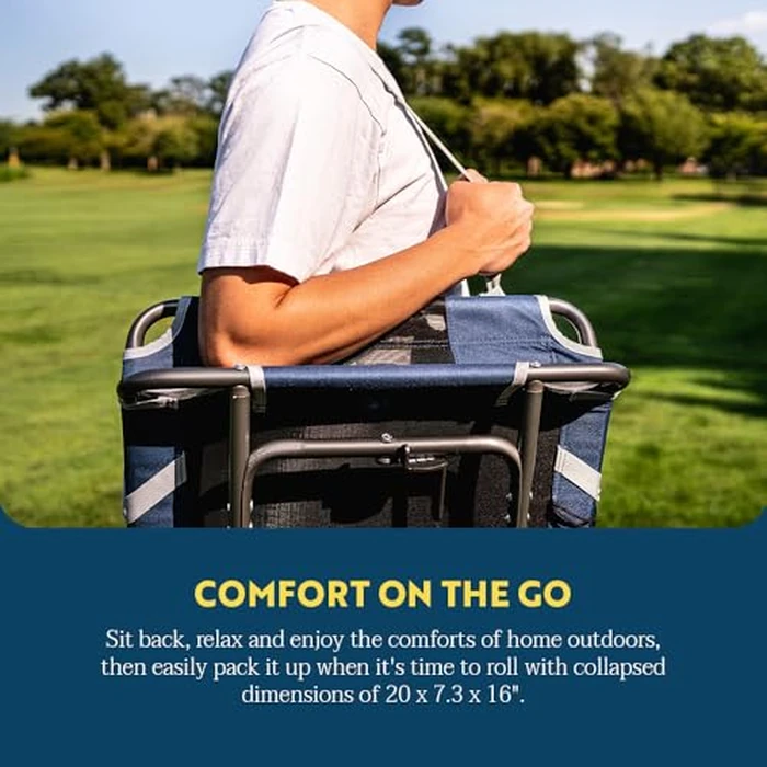 GCI Outdoor Big Comfort Wide Stadium Chair with Adjustable Backrest, Black by GCI Outdoor - Image 5