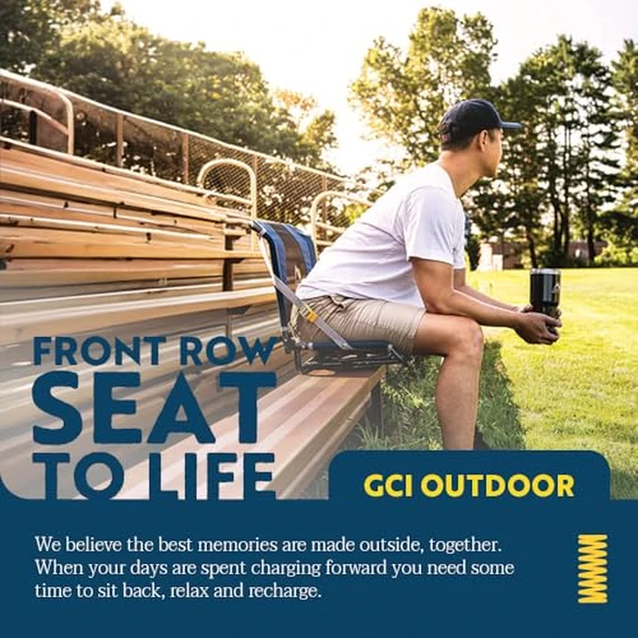 GCI Outdoor Big Comfort Wide Stadium Chair with Adjustable Backrest, Black by GCI Outdoor - Image 6