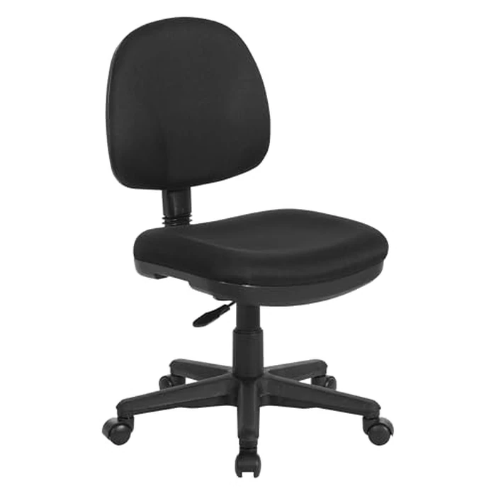 Office Star Pneumatic Sculptured Office Task Chair with Thick Padded Seat and Built-in Lumbar Support, Black by Office Star Products - Image 1