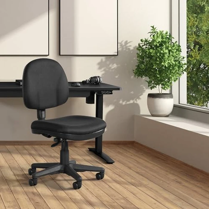 Office Star Pneumatic Sculptured Office Task Chair with Thick Padded Seat and Built-in Lumbar Support, Black by Office Star Products - Image 5