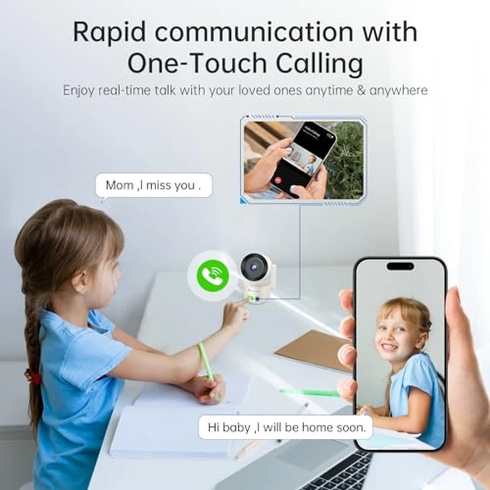 SYMYNELEC Indoor Camera for Home Security: 5G Wireless WiFi Baby Monitor with Phone App - 2K Smart Video Camera for Room - Pet Dog Kids Monitoring by SYMYNELEC - Image 3