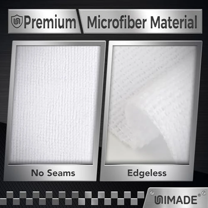 UNIMADE Shop Towels, 100 Pack Commercial Grade Work Rags Microfiber Towels for Cars Cleaning Rags Bulk Detailing Cloth for Automotive Bar Mechanic Restaurant Garage Housekeeping, 11.5"x 11.5", White by UNIMADE - Image 2