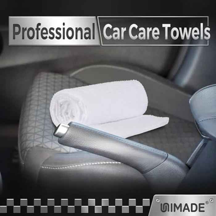 UNIMADE Shop Towels, 100 Pack Commercial Grade Work Rags Microfiber Towels for Cars Cleaning Rags Bulk Detailing Cloth for Automotive Bar Mechanic Restaurant Garage Housekeeping, 11.5"x 11.5", White by UNIMADE - Image 8
