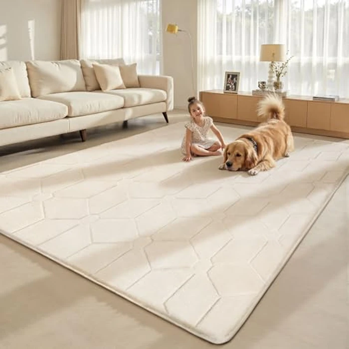 Sour Lemon 6x9 Area Rugs for Bedroom, Living Room Fluffy Rug, Large Area Rug Shag Shaggy Carpet Soft Plush Furry Bedside Rug, Machine Washable Area Rugs for Kids Girls Boys Home Decor Anti Slip by Sour Lemon - Image 5