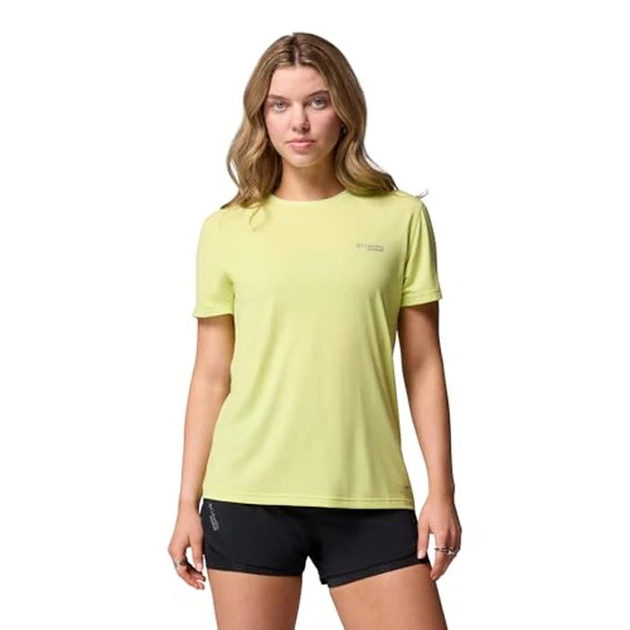 Columbia Womens W Endless Trail Running Tech Tee, Neon Light, Small by Columbia - Used - Like New condition - US$25.94