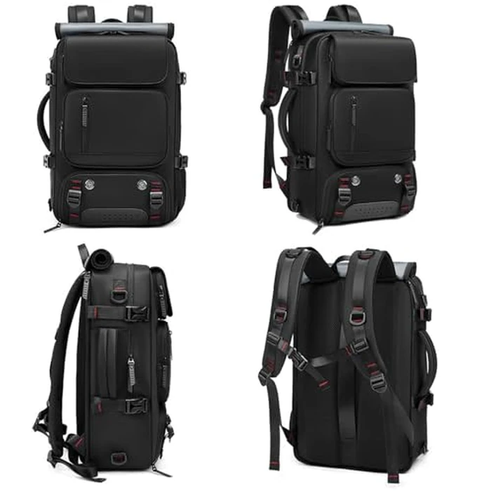 O-TBOST Travel Laptop Backpack Convertible Duffle Backpack 17inch Carry on Backpack for Women Men (Black) by O-TBOST - Image 4