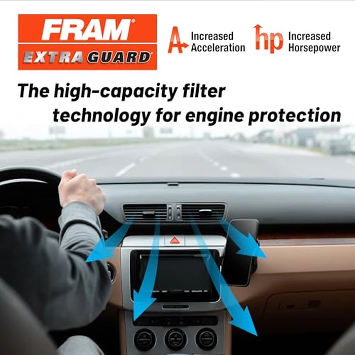 FRAM Extra Guard Engine Air Filter Replacement, Easy Install w/Advanced Engine Protection and Optimal Performance, CA12050 for Select Honda Vehicles by Fram - Image 2