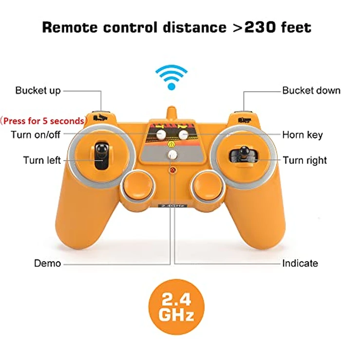 DOUBLE E Volvo RC Dump Truck Toy for Kids, Articulated Hauler, Remote Control Construction Toys Vehicles with Lights, Birthday Gifts Ideas for Boys Age 6 7 8 9 10 Year Old and up by DOUBLE E - Image 7