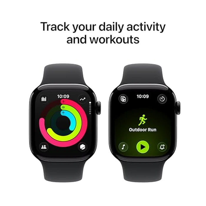 Apple Watch Series 11 [GPS 42mm] Smartwatch with Jet Black Aluminum Case with Black Sport Band - S/M. Sleep Score, Fitness Tracker, Health Monitoring, Always-On Display, Water Resistant by Apple - Image 3
