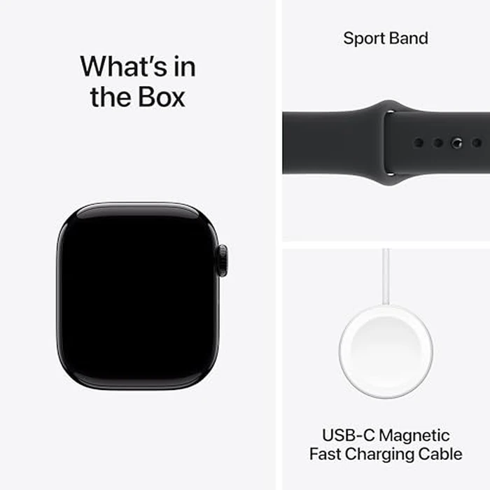 Apple Watch Series 11 [GPS 42mm] Smartwatch with Jet Black Aluminum Case with Black Sport Band - S/M. Sleep Score, Fitness Tracker, Health Monitoring, Always-On Display, Water Resistant by Apple - Image 7