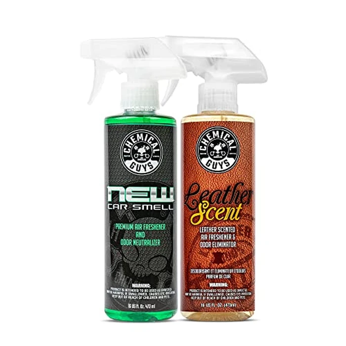 Chemical Guys AIR_300 New Car Scent and Leather Scent Combo Pack, Great for Cars, Trucks, SUVs, RVs & More, 16 fl oz (2 Items) by Chemical Guys - Used - Like New condition - US$16.06