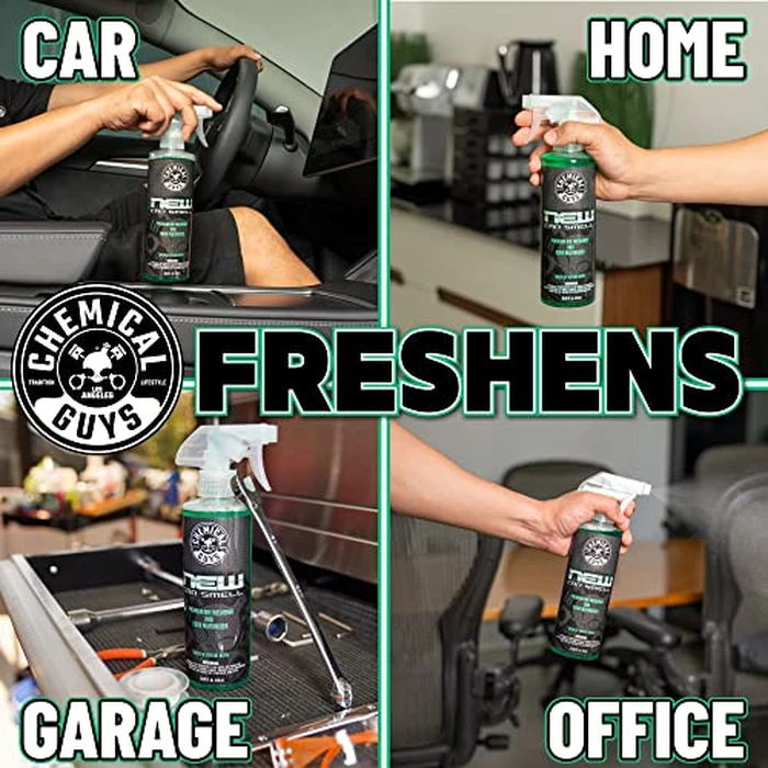 Chemical Guys AIR_300 New Car Scent and Leather Scent Combo Pack, Great for Cars, Trucks, SUVs, RVs & More, 16 fl oz (2 Items) by Chemical Guys - Image 3
