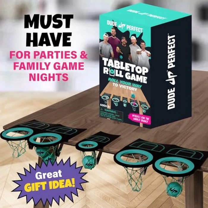 Dude Perfect Tabletop Roll, a Target Toss Game, for Kids and Adults, Great for Family and Friend Game Night, Perfect for a Gift and Parties, Ages 6+ by Dude Perfect - Image 6